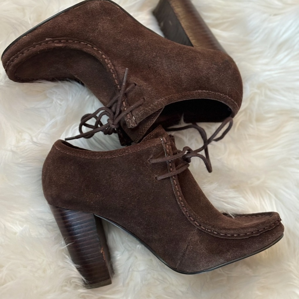 Ralph Lauren Suede Heeled Ankle Boots